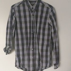 STRUCTURE Mens long sleeve button up shirt medium